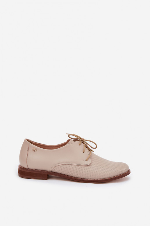 Pele sapato Feminino Estilo elegante com atacadores Zazoo 4238 bege Pele sapato Feminino Estilo elegante com atacadores Zazoo 4238 bege