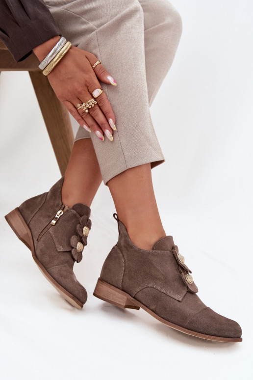 de camurça sapato Feminino Com decoraçõesi com motivos floraiskami Zazoo 3080 bege de camurça sapato Feminino Com decoraçõesi com motivos floraiskami Zazoo 3080 bege