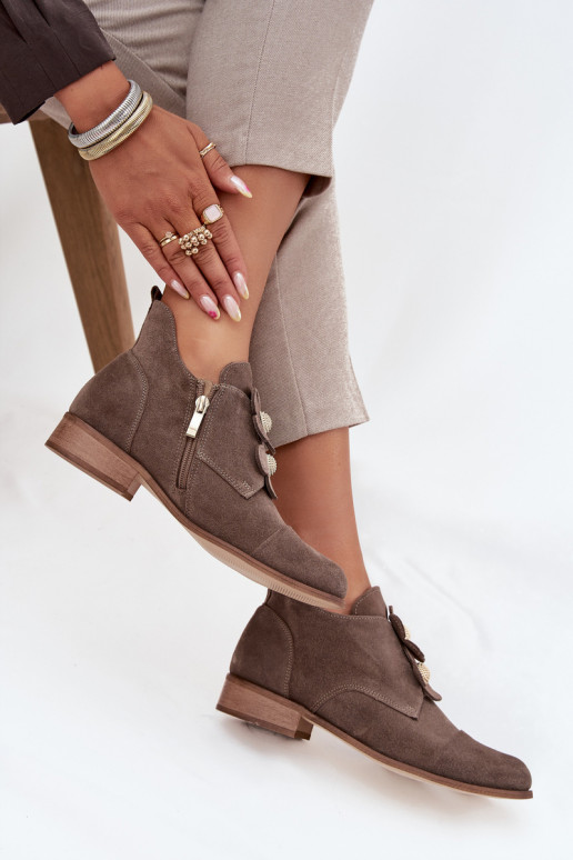 de camurça sapato Feminino Com decoraçõesi com motivos floraiskami Zazoo 3080 bege de camurça sapato Feminino Com decoraçõesi com motivos floraiskami Zazoo 3080 bege