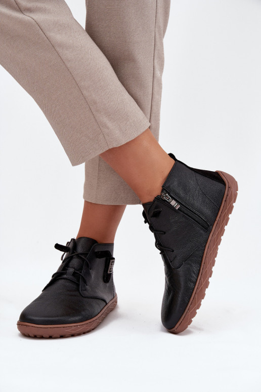 Pele sapato Barefoot Feminino Com decorações Detalem Zazoo 30072 cor preta Pele sapato Barefoot Feminino Com decorações Detalem Zazoo 30072 cor preta