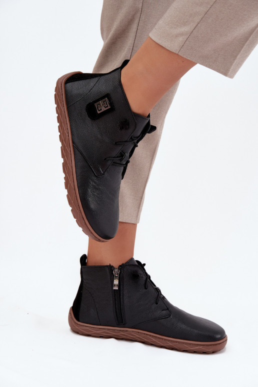 Pele sapato Barefoot Feminino Com decorações Detalem Zazoo 30072 cor preta Pele sapato Barefoot Feminino Com decorações Detalem Zazoo 30072 cor preta