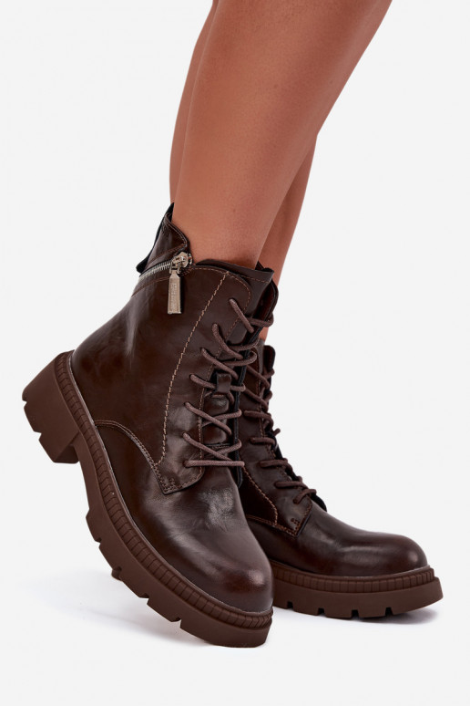 Pele Botins de trabalho Feminino aquecimento Big Star SS274453 cor marrom Pele Botins de trabalho Feminino aquecimento Big Star SS274453 cor marrom