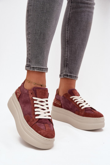 de camurça À modalo de tênis com uma plataforma Zazoo N1270S3 Cor violeta 2