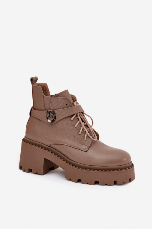 Pele Botas femininas Klocke com salto decorado aquecimento Zazoo 60557 bege Pele Botas femininas Klocke com salto decorado aquecimento Zazoo 60557 bege