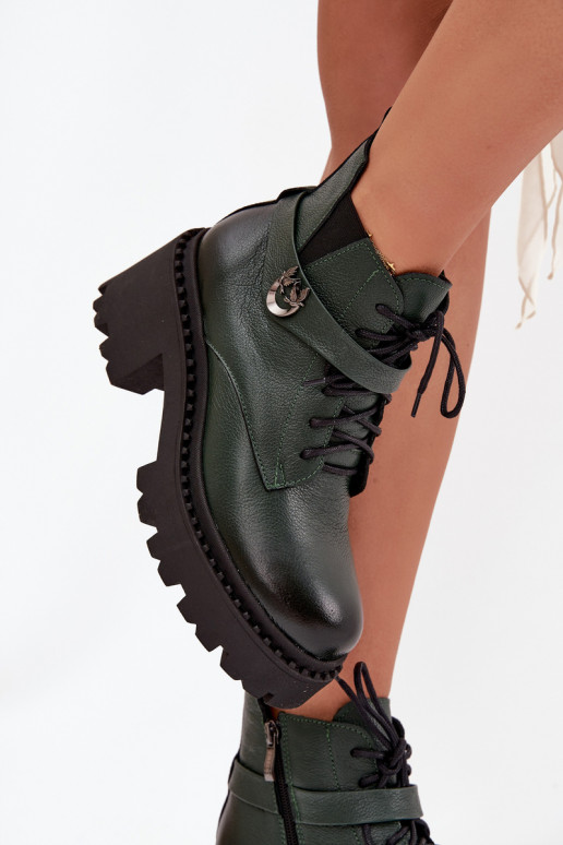 Pele Botas femininas Klocke com salto decorado aquecimento Zazoo 60557 cor cáqui Pele Botas femininas Klocke com salto decorado aquecimento Zazoo 60557 cor cáqui