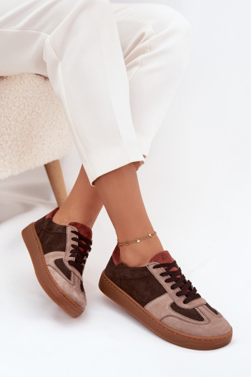 Pele de camurça À modalo de tênis Barefoot Feminino Zazoo N1277 cor marrom