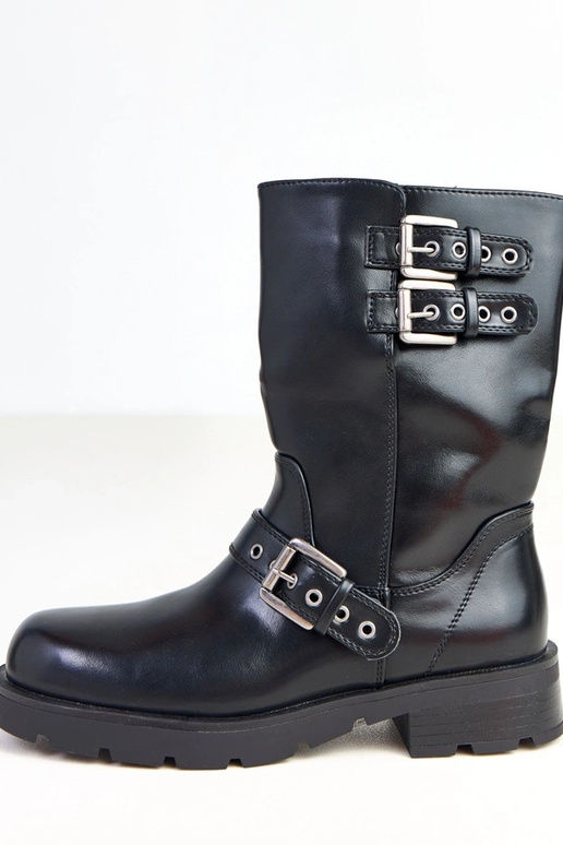 Botas de cano curto pretos com...