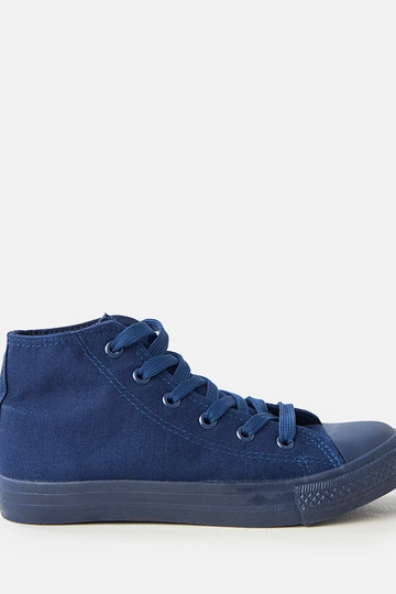 Botas masculinas azul-marinho de cano alto Caio