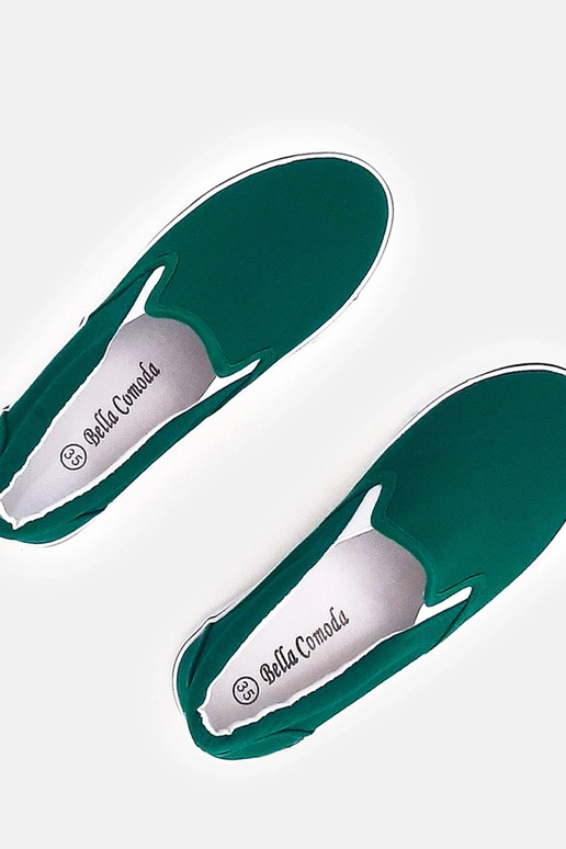 Tênis infantis verdes slip-on Lagunes