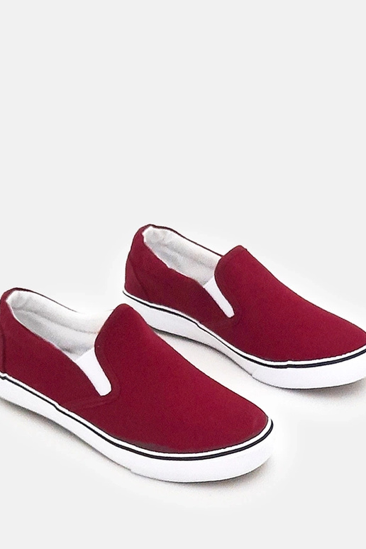 Tênis infantis bordô slip-on Lagunes