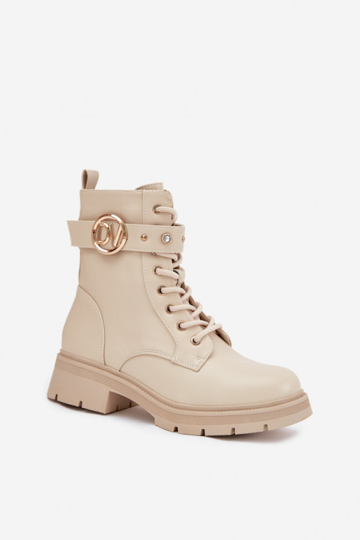 Botas de trabalho femininas com aquecimento e detalhes decorativos, cor areia, Talyssa Botas de trabalho femininas com aquecimento e detalhes decorativos, cor areia, Talyssa