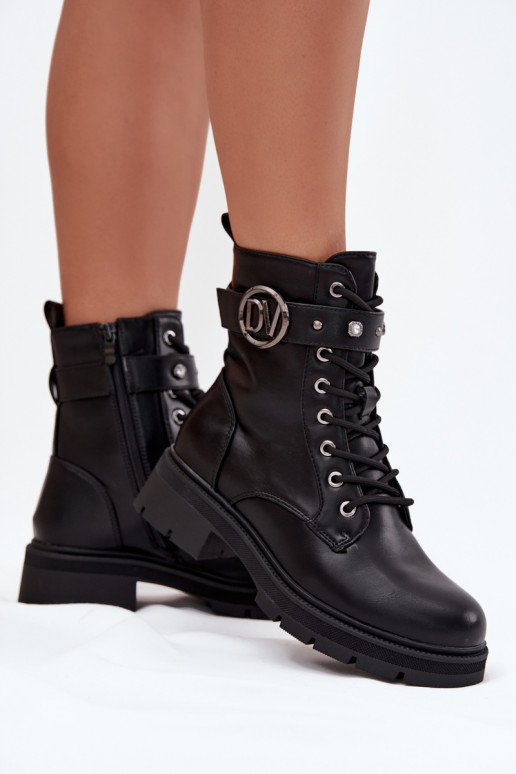 Botas de trabalho femininas com aquecimento e detalhes decorativos, cor preta, Talyssa Botas de trabalho femininas com aquecimento e detalhes decorativos, cor preta, Talyssa