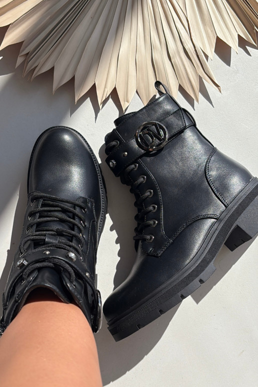 Botas de trabalho femininas com aquecimento e detalhes decorativos, cor preta, Talyssa Botas de trabalho femininas com aquecimento e detalhes decorativos, cor preta, Talyssa