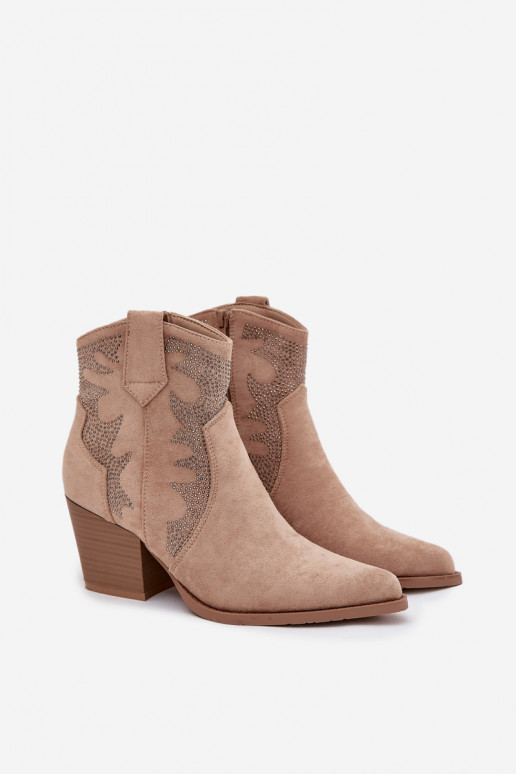 botas estilo coParaboy Feminino aquecimento Com decoração com salto bege Arabella botas estilo coParaboy Feminino aquecimento Com decoração com salto bege Arabella