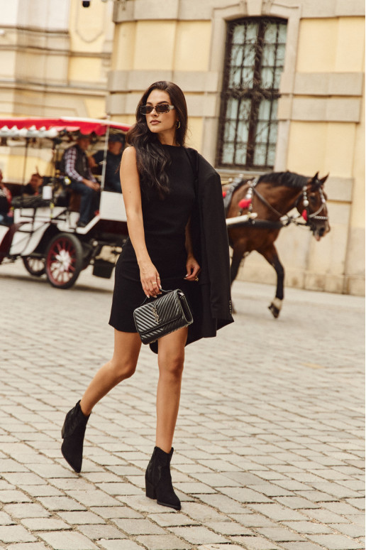 botas estilo coParaboy Feminino aquecimento Com decoração com salto cor preta Arabella