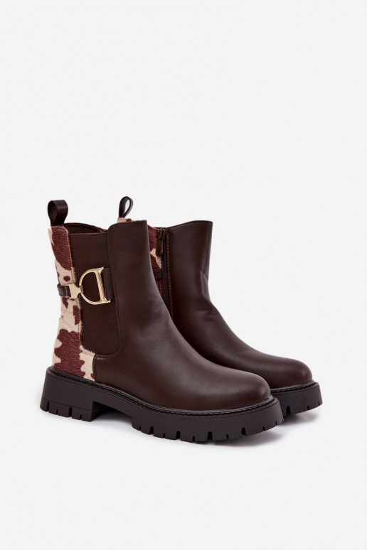 aquecimento botas elegantes Feminino Ze cor douradam Detalem EM Łaty cor marrom Priscilla aquecimento botas elegantes Feminino Ze cor douradam Detalem EM Łaty cor marrom Priscilla