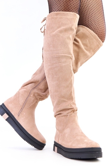 Botas de plataforma na cor areia Barissa 2