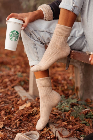 Meias Feminino EMełniane bege