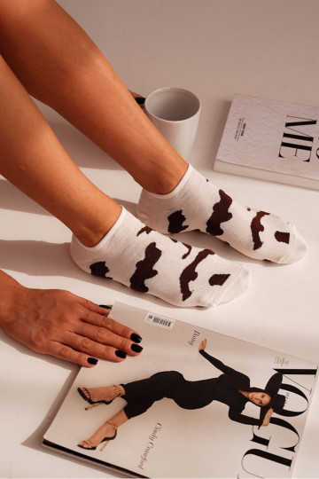 Meias Feminino EM Łaty cor de marfim