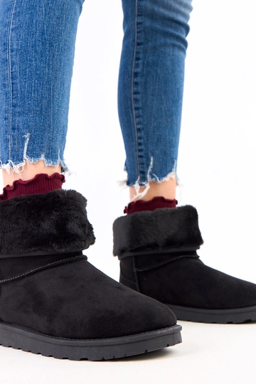 Botas de neve pretas com pelo em plataforma Meggi 2