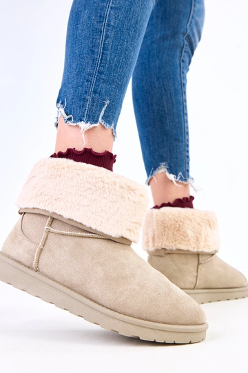Botas de neve verdes com pelo em plataforma Meggi 2