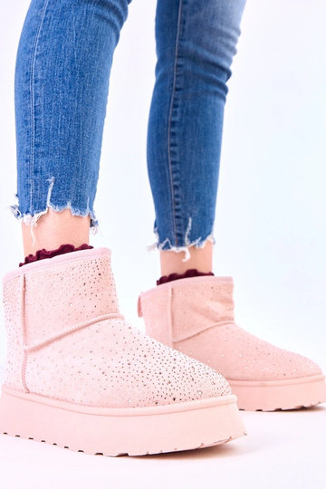 Botas de neve rosas com... 2