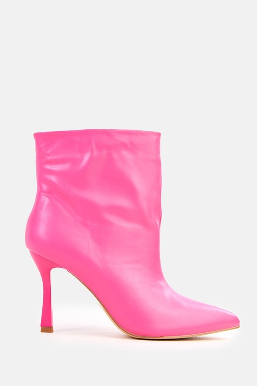 Botins rosas em couro sintético com...