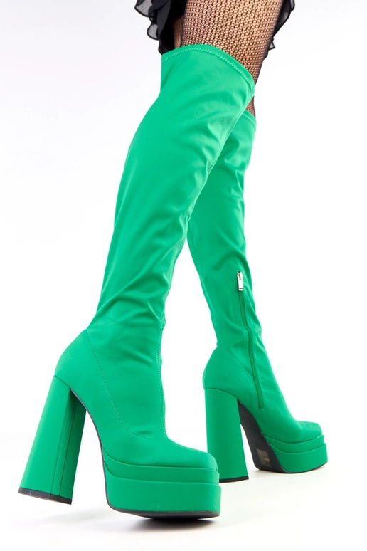 Botas verdes de cano alto com...