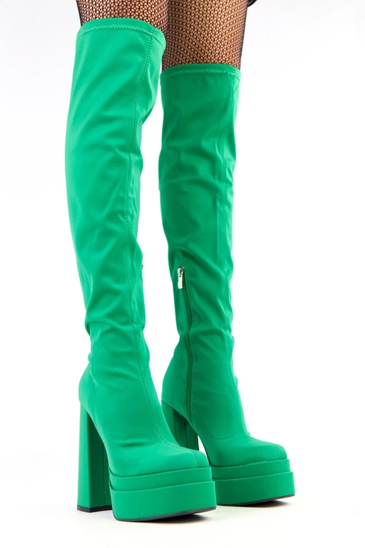 Botas verdes de cano alto com...
