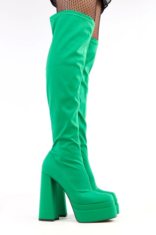 Botas verdes de cano alto com...