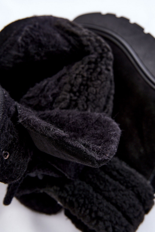 Feminino Sapatos de camurça Em uma cunha cor preta Lemar Meniko