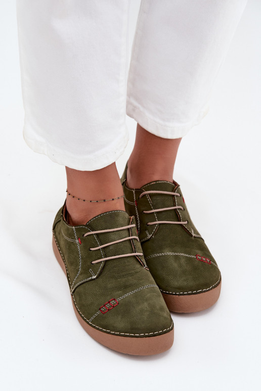 Pele sapato FemininoPrzeszyciami Artiker 57C2112 cor verde
