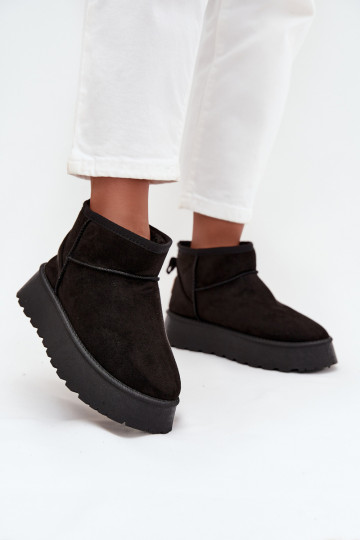 Botas de neve Feminino com uma plataforma cor preta Celyra 2