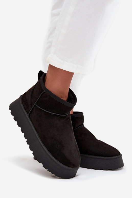 Botas de neve Feminino com uma plataforma cor preta Celyra