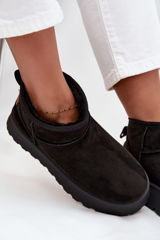 Botas de neve Feminino com uma plataforma cor preta Celyra