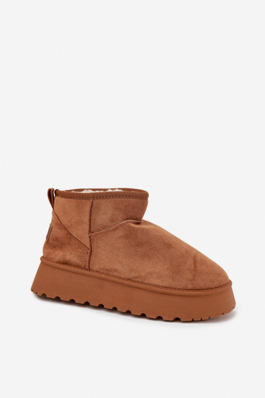 Botas de neve Feminino com uma plataforma cor marrom Celyra