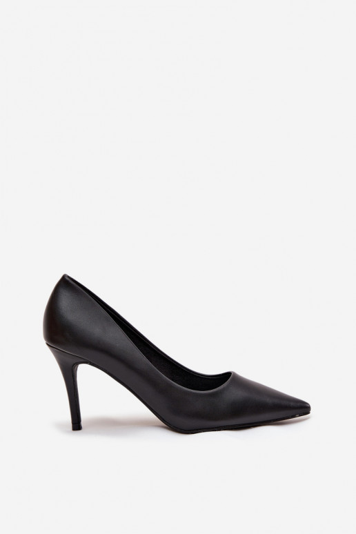 sapatos de salto alto Feminino de couro ecológico cor preta Sivana sapatos de salto alto Feminino de couro ecológico cor preta Sivana