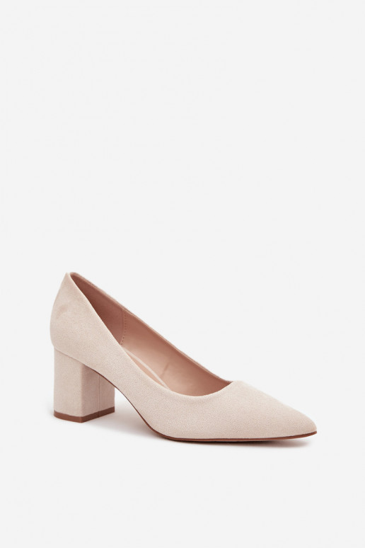 Sapato Feminino Ze Szpiczastymi Noskami com salto bege Pavira Sapato Feminino Ze Szpiczastymi Noskami com salto bege Pavira