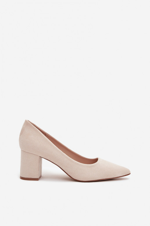 Sapato Feminino Ze Szpiczastymi Noskami com salto bege Pavira Sapato Feminino Ze Szpiczastymi Noskami com salto bege Pavira