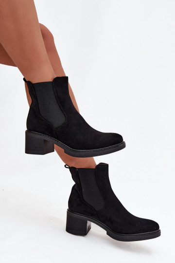 botas elegantes Feminino Klocke cor preta Luvina