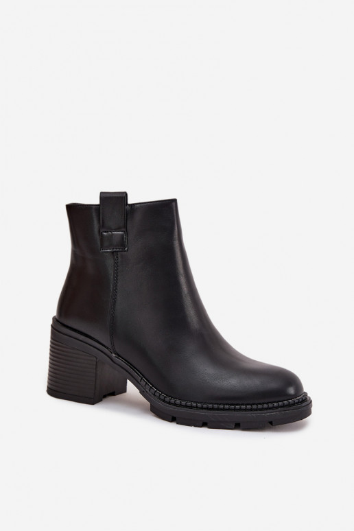 aquecimento Botas femininas de couro ecológico com salto cor preta Alvena aquecimento Botas femininas de couro ecológico com salto cor preta Alvena