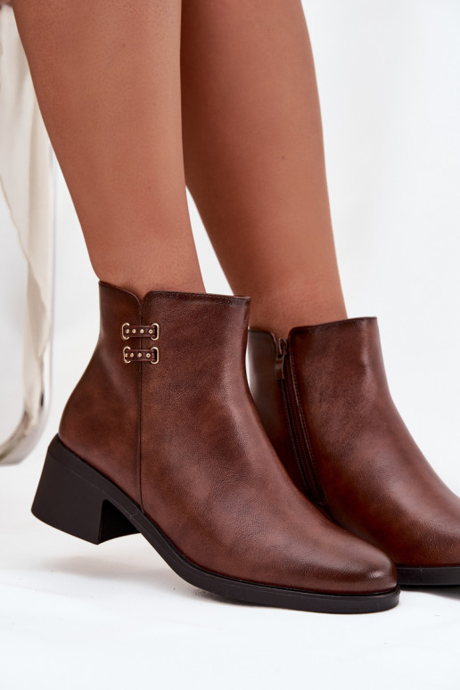 aquecimento Botas femininas Klocke cor marrom Delmira aquecimento Botas femininas Klocke cor marrom Delmira