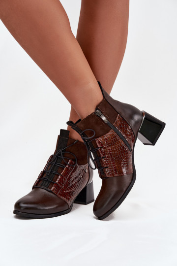 Zazoo 60503 Pele Botas com salto aquecimento CzekoladoParae 2
