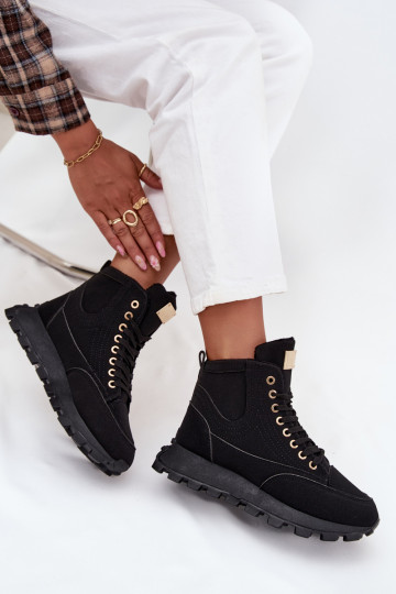 aquecimento sapato Feminino com uma plataforma cor preta Tem que serrivira