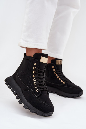 aquecimento sapato Feminino com uma plataforma cor preta Tem que serrivira 2