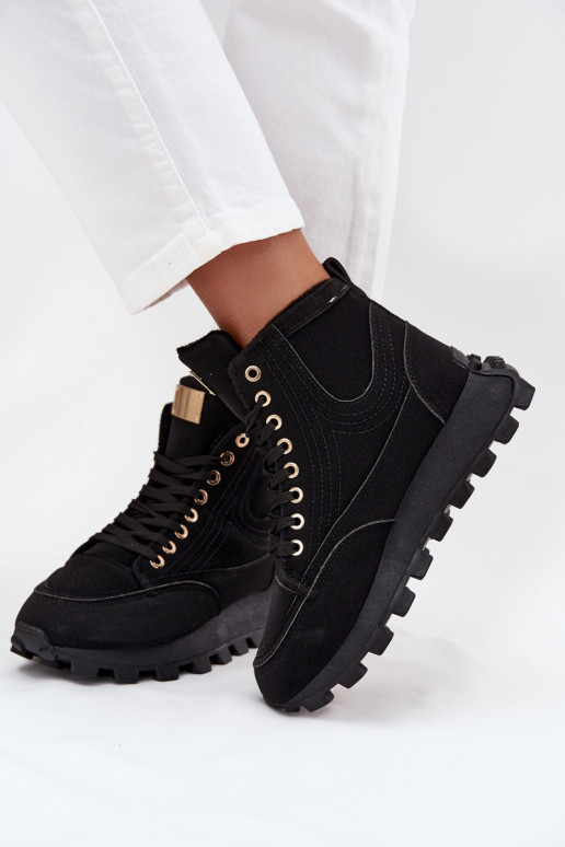 aquecimento sapato Feminino com uma plataforma cor preta Tem que serrivira