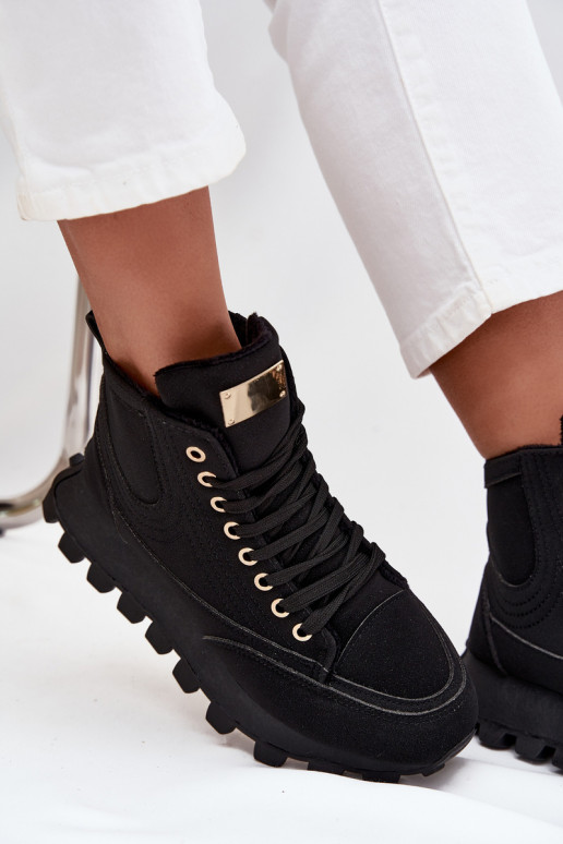 aquecimento sapato Feminino com uma plataforma cor preta Tem que serrivira