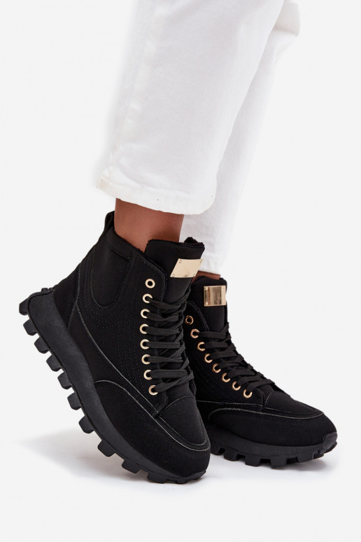 aquecimento sapato Feminino com uma plataforma cor preta Tem que serrivira