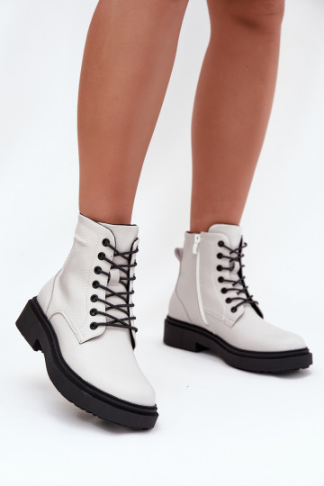 aquecimento Botas femininasHabilitadoturalnej Skóry Sergio Leone BT25248-S cor branca