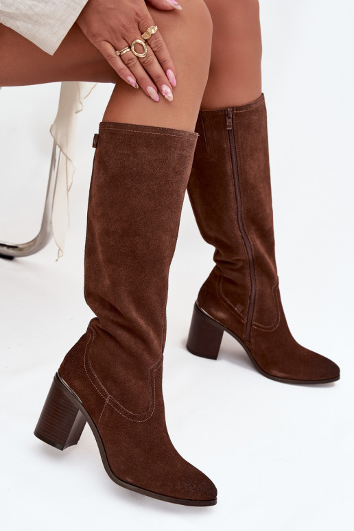 botas femininasHabilitadoturalnego de camurçau aquecimento Obcas Słupek Sergio Leone KZ25668-S cor marrom botas femininasHabilitadoturalnego de camurçau aquecimento Obcas Słupek Sergio Leone KZ25668-S cor marrom